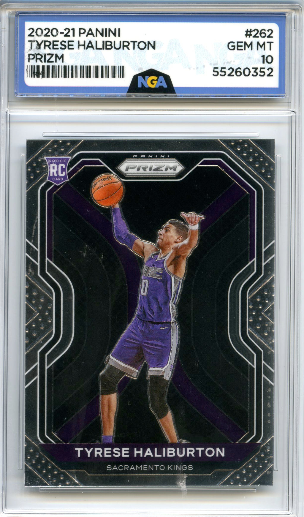 2020-21 Panini Prizm #262 Tyrese Haliburton NGA 10