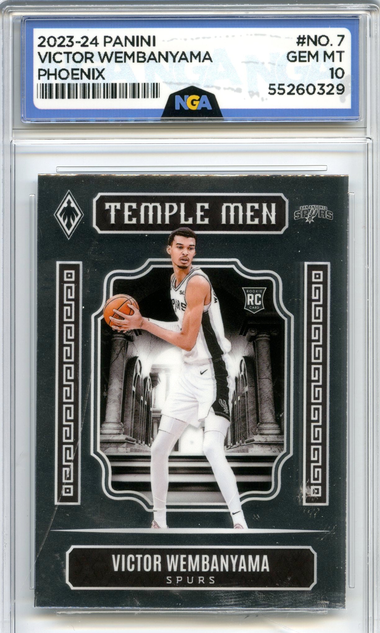 2023-24 Panini Phoenix #7 Victor Wembanyama Temple Men NGA 10