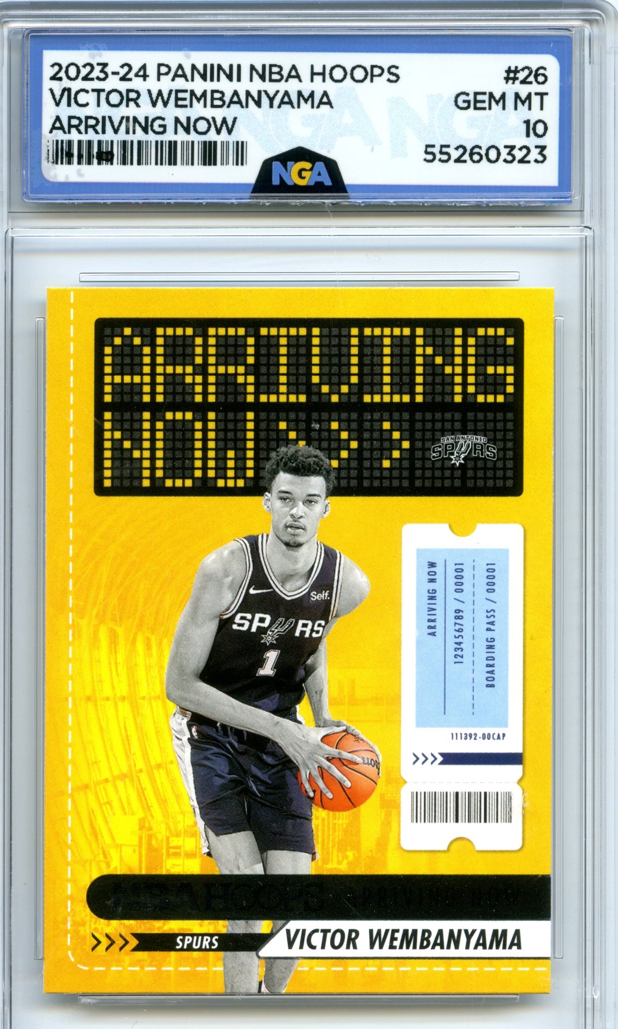 2023-24 Hoops #26 Victor Wembanyama Arriving Now NGA 10