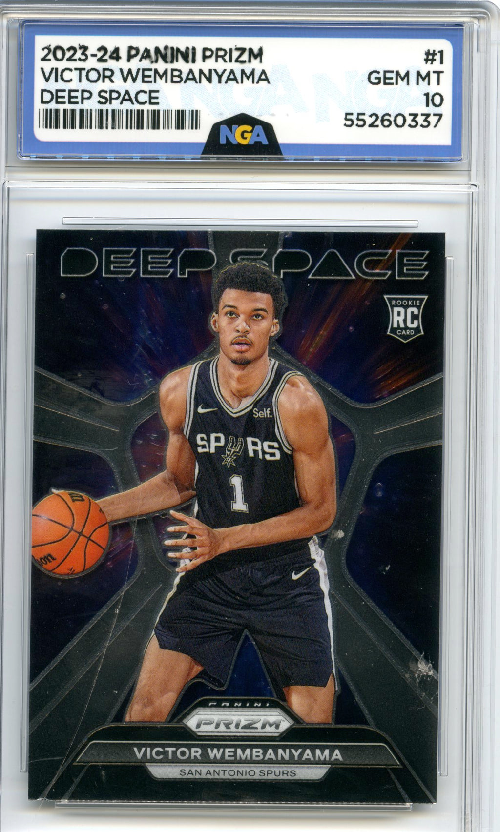 2023-24 Panini Prizm #1 Victor Wembanyama Deep Space NGA 10