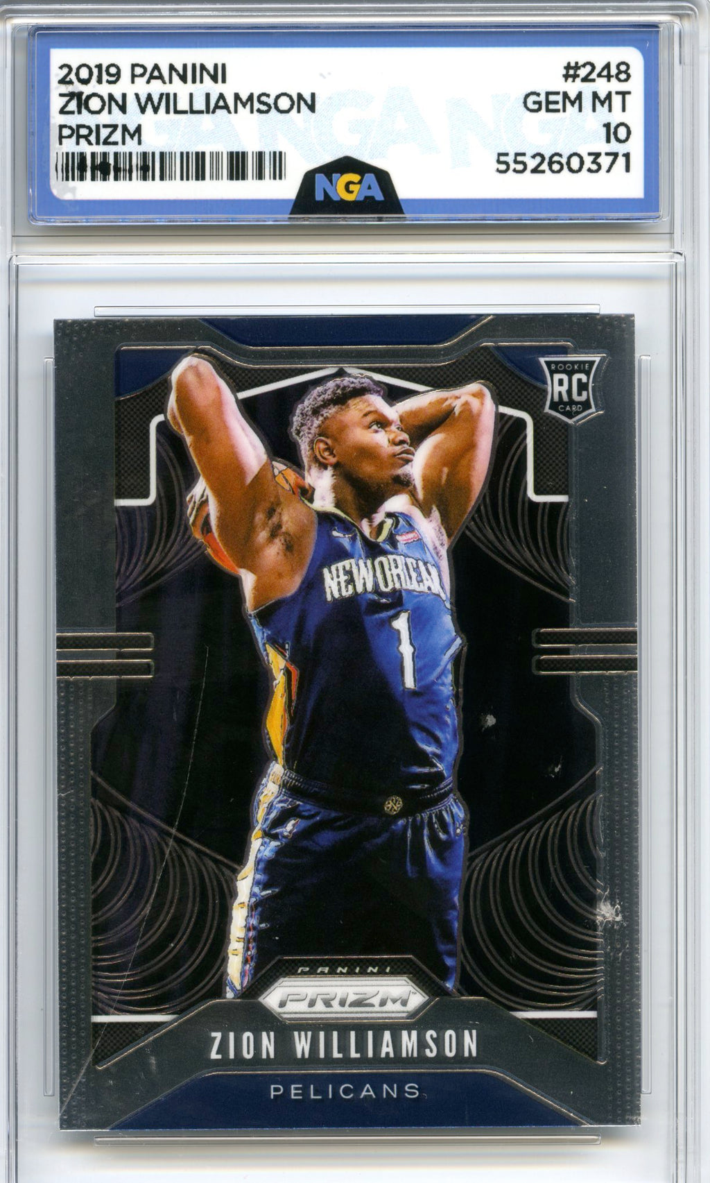 2019-20 Panini Prizm #248 Zion Williamson NGA 10
