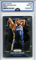 2019-20 Panini Prizm #248 Zion Williamson NGA 10