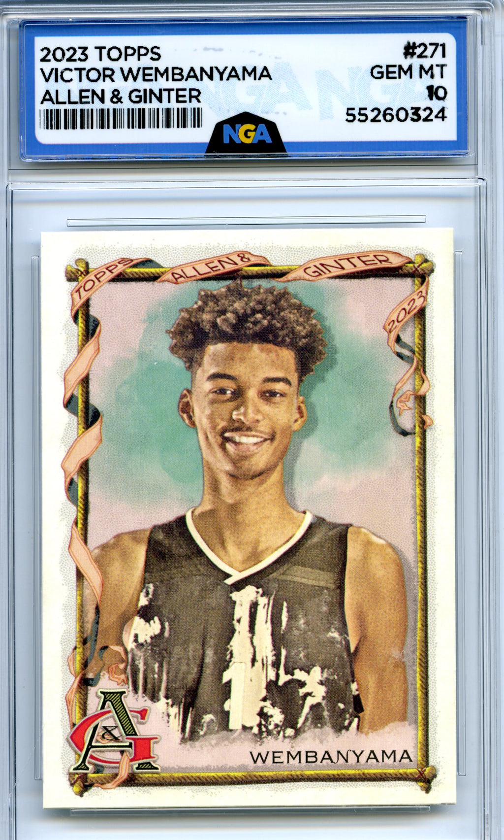 2023 Topps Allen & Ginter #271 Victor Wembanyama NGA 10