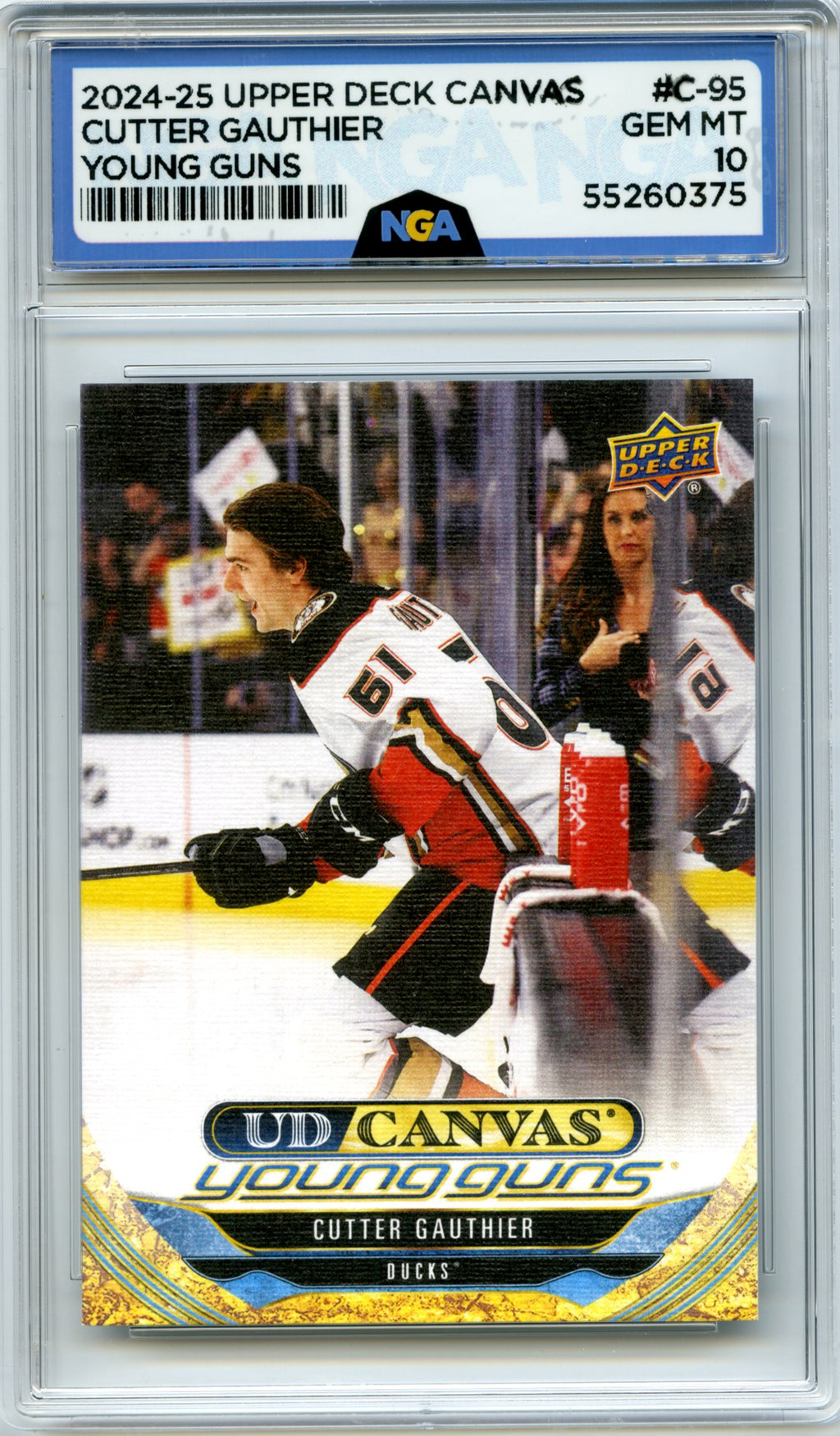 2024-25 Upper Deck #C-95 Cutter Gauthier UD Canvas NGA 10