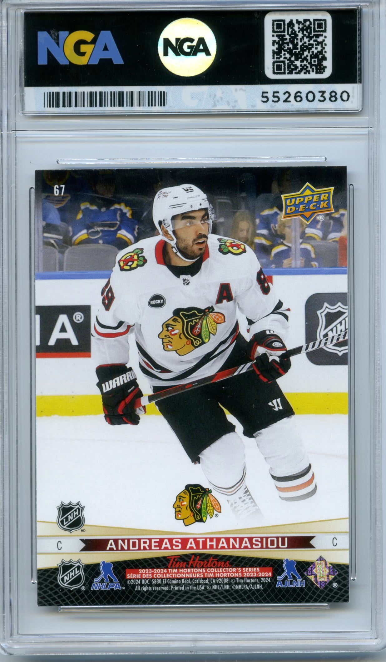 2023-24 Upper Deck Tims Greatest Duos #67 Connor Bedard / Athanasiou NGA 10
