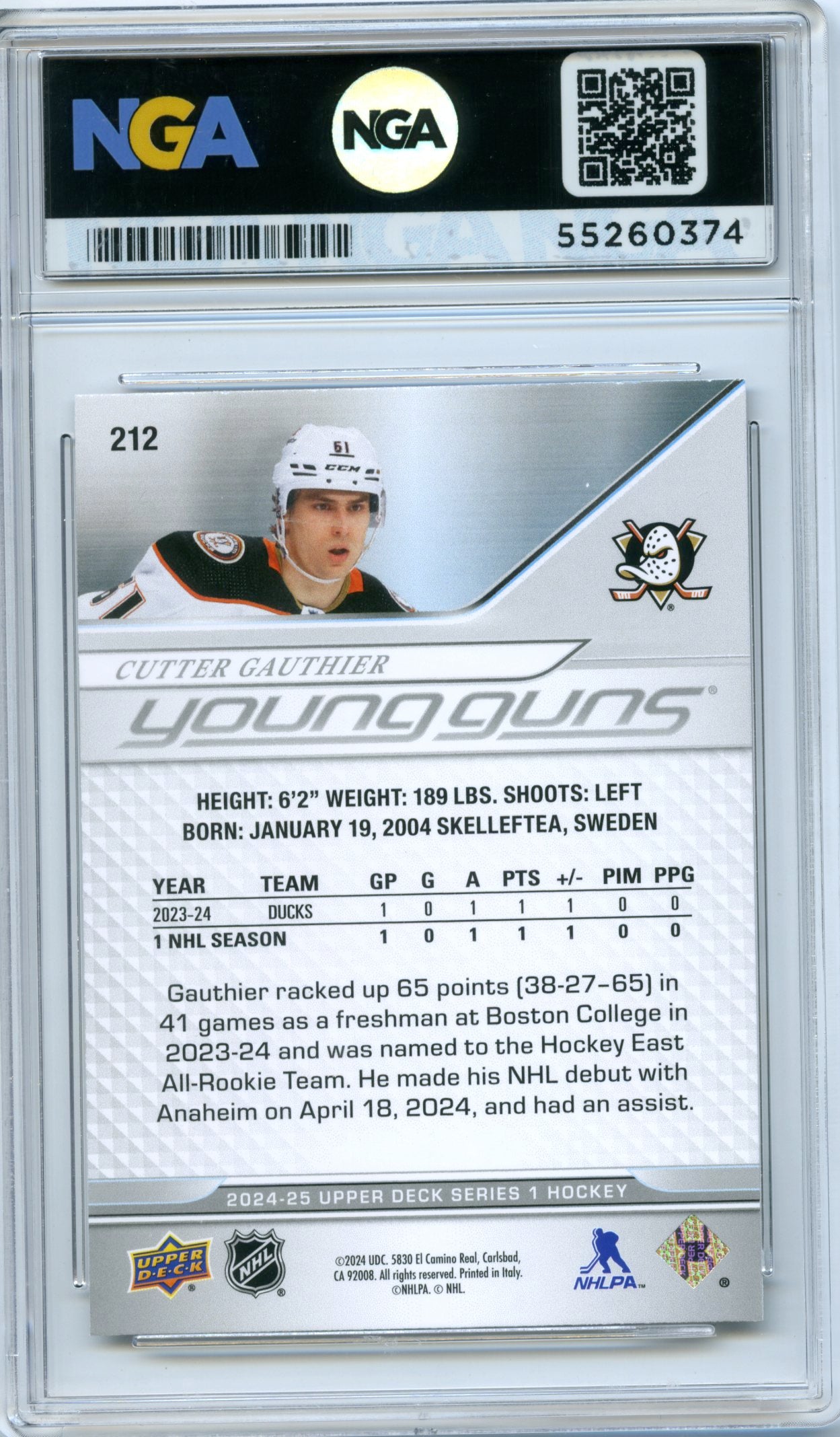 2023-24 Upper Deck #P60 Connor Bedard UD Portraits NGA 10