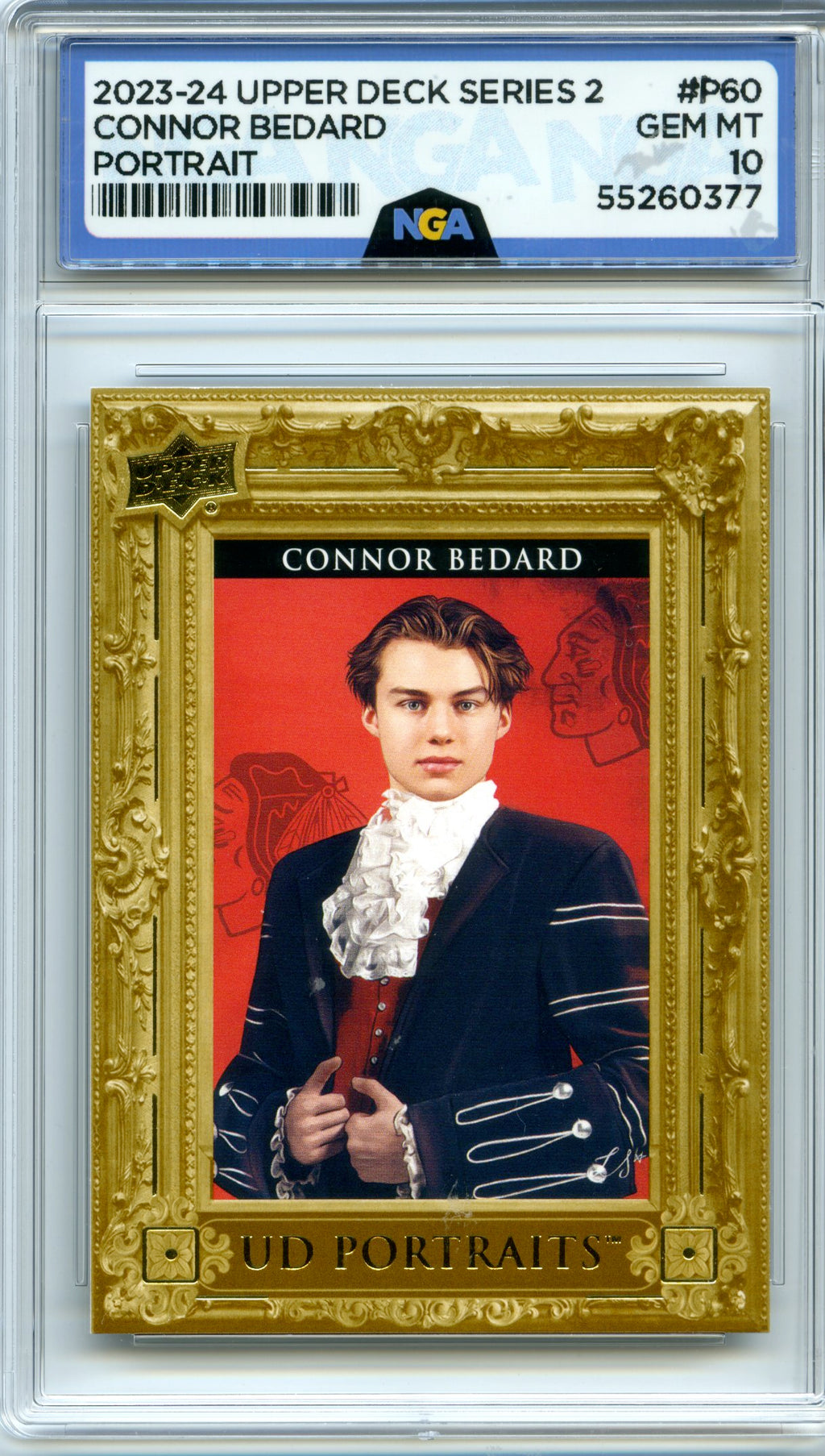 2023-24 Upper Deck #P60 Connor Bedard UD Portraits NGA 10