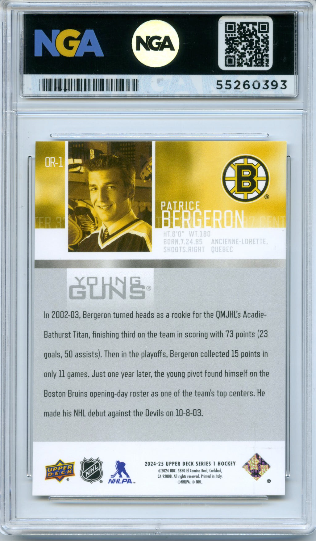 2023-24 SP Authentic #110 Connor Bedard Limited Red NGA 10