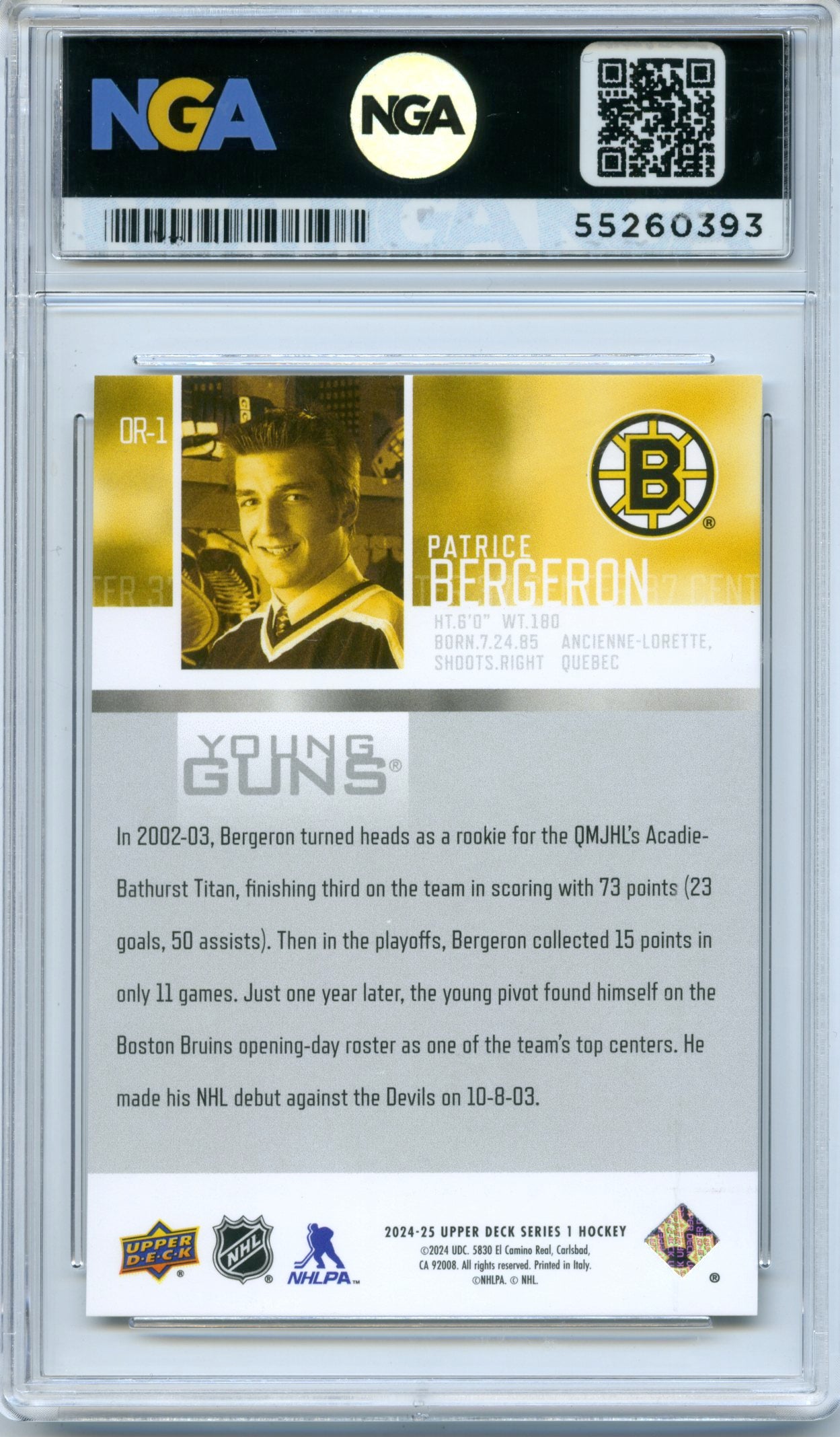 2023-24 SP Authentic #110 Connor Bedard Limited Red NGA 10