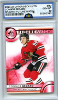 2023-24 SP Authentic #110 Connor Bedard Limited Red NGA 10