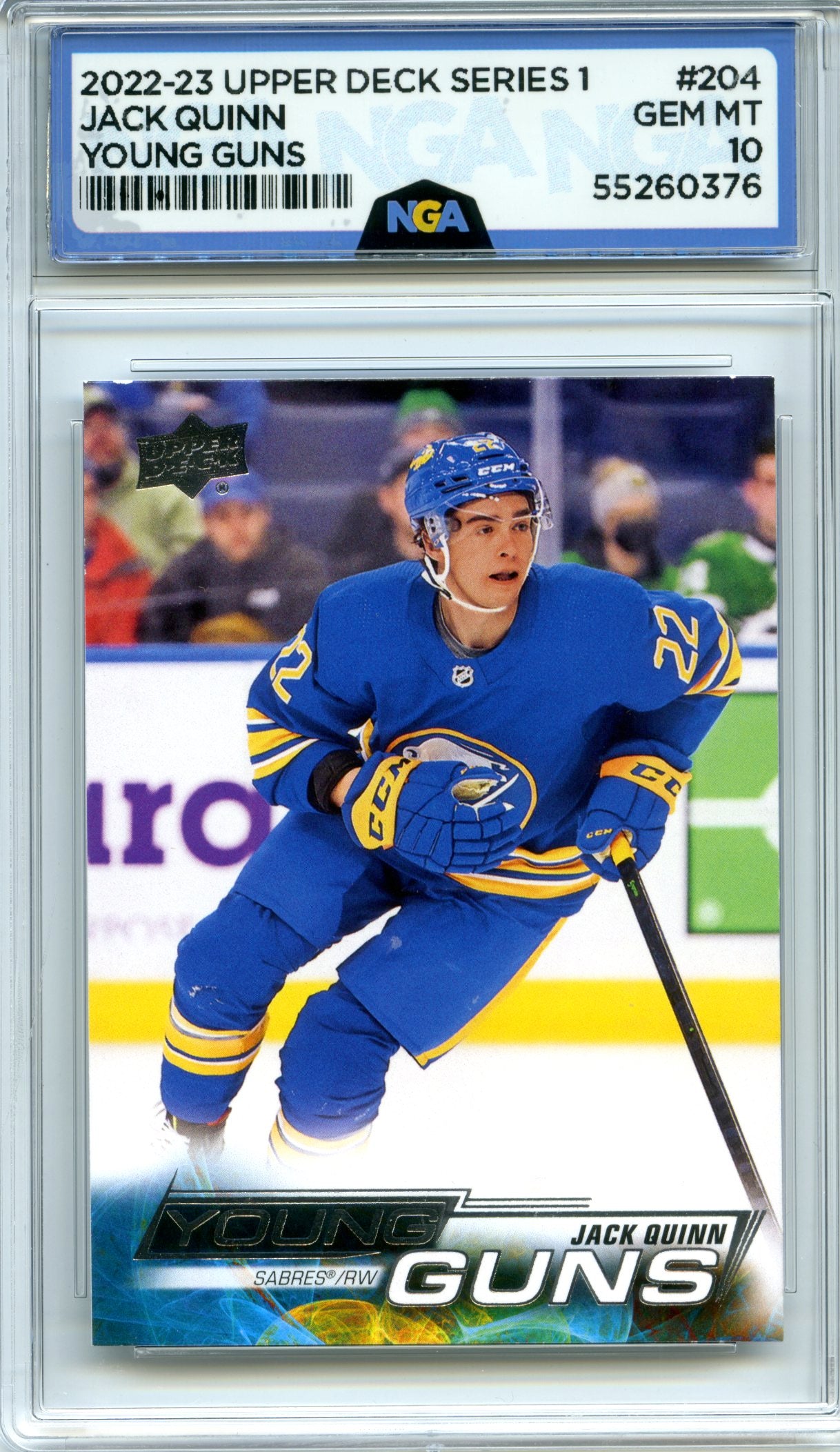 2022-23 Upper Deck #204 Jack Quinn NGA 10