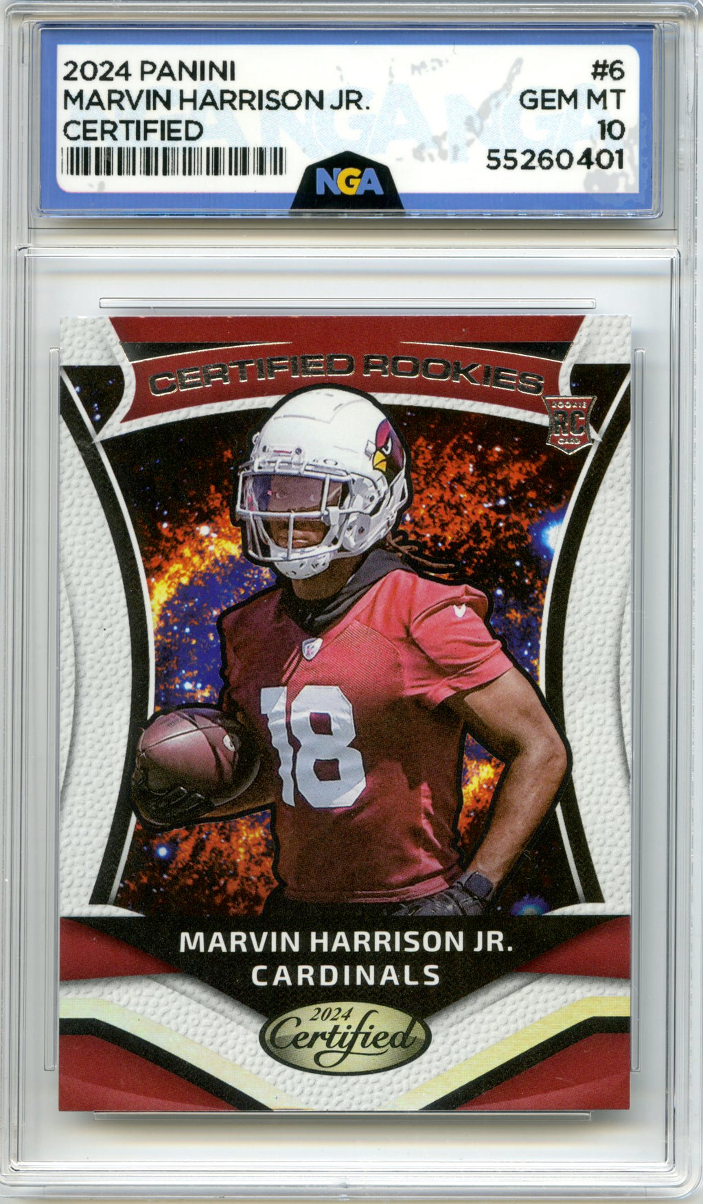 2024 Panini Certified #6 Marvin Harrison Jr. Certified Rookies NGA 10