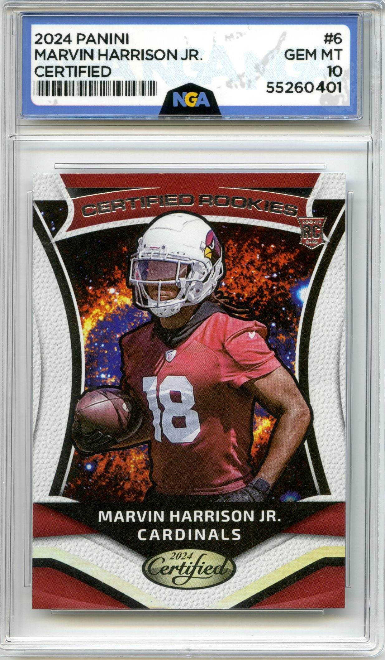 2024 Panini Certified #6 Marvin Harrison Jr. Certified Rookies NGA 10