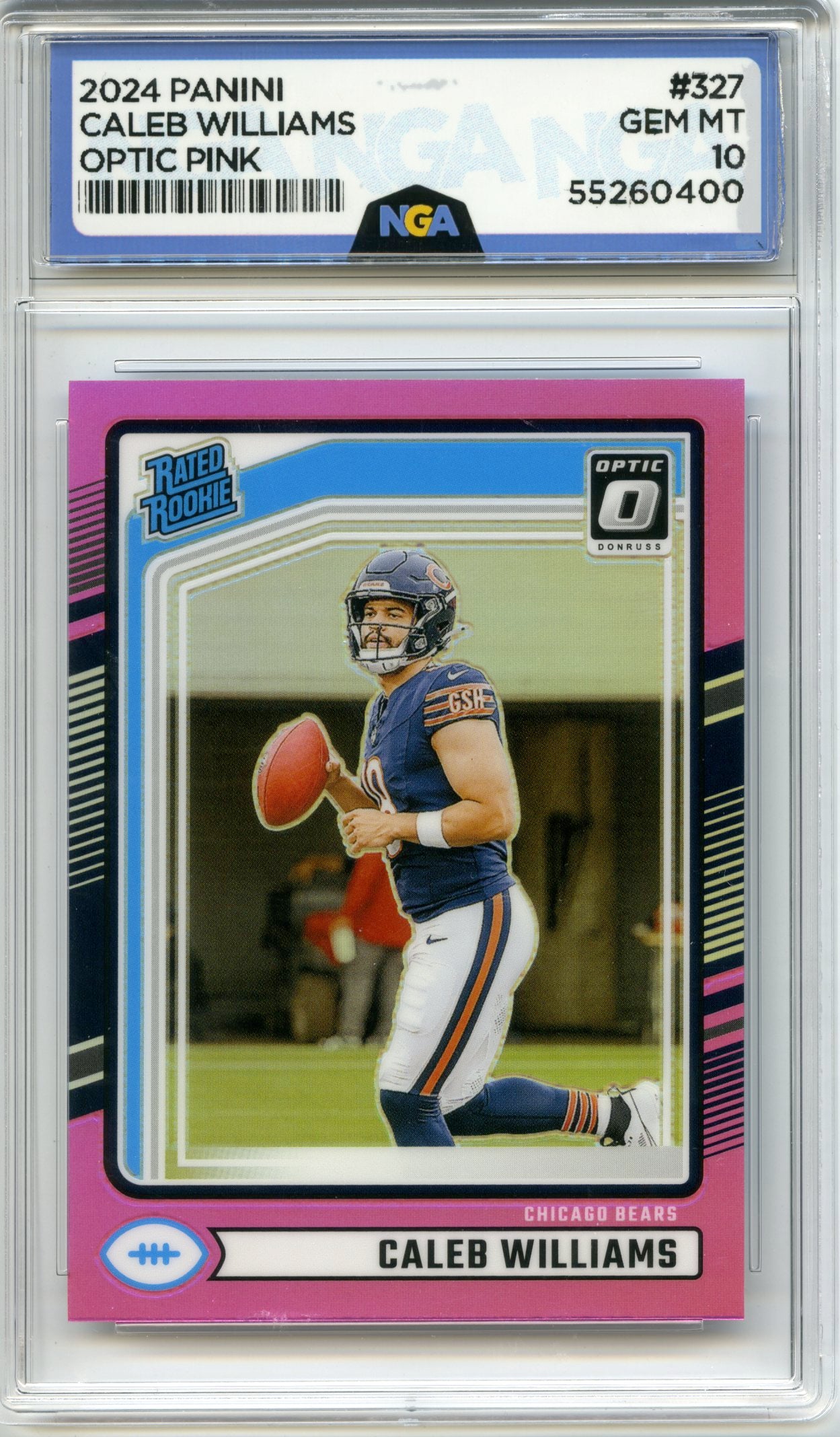 2024 Donruss #327 Caleb Williams Optic Rated Rookies NGA 10