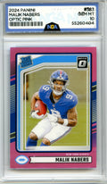 2024 Donruss #383 Malik Nabers Optic Pink NGA 10