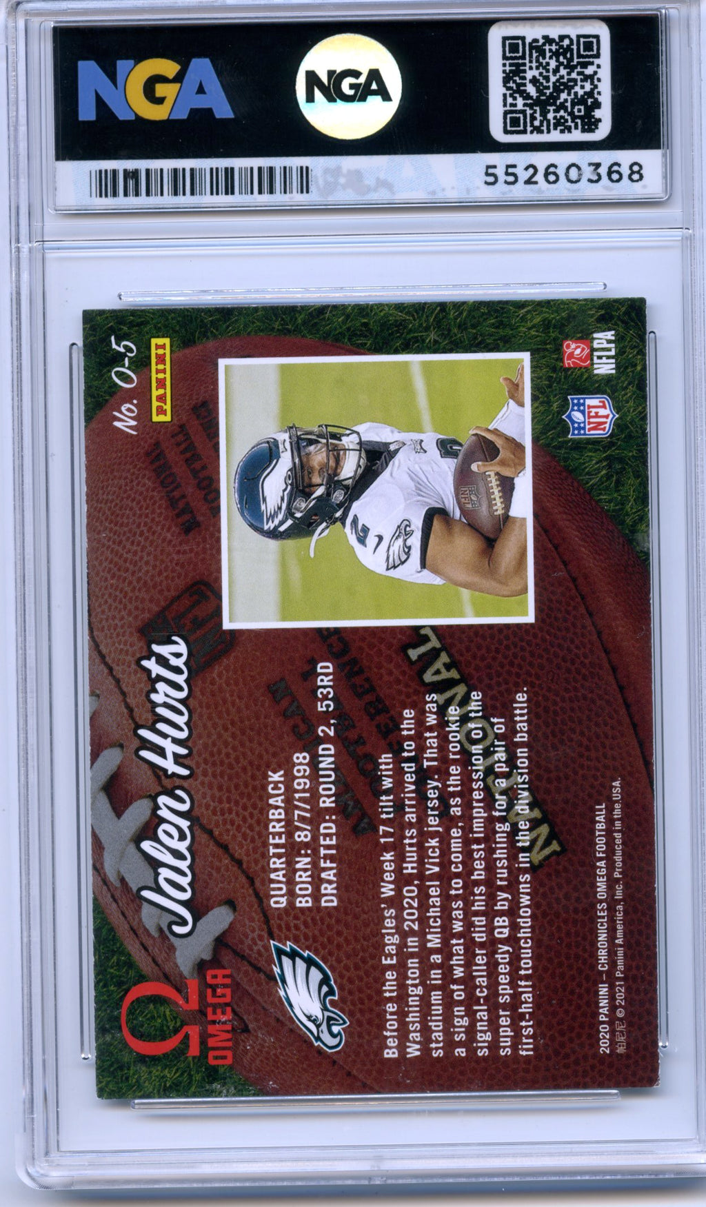 2020 Panini Chronicles #O-5 Jalen Hurts Omega NGA 10