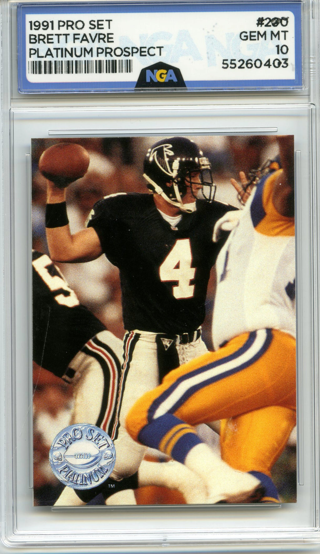 1991 Pro Set Platinum #290 Brett Favre NGA 10