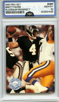 1991 Pro Set Platinum #290 Brett Favre NGA 10