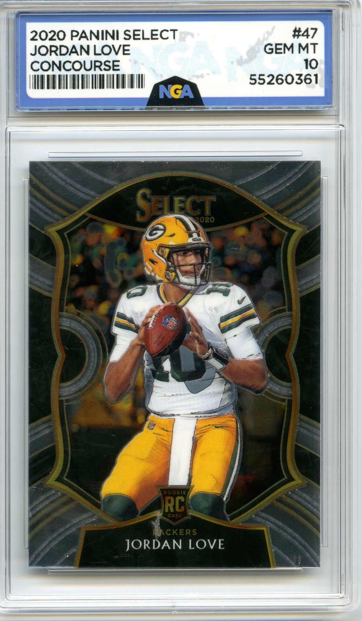 2020 Panini Select #47 Jordan Love NGA 10