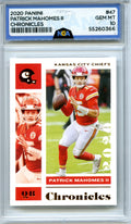 2020 Panini Chronicles #47 Patrick Mahomes II Pink NGA 10