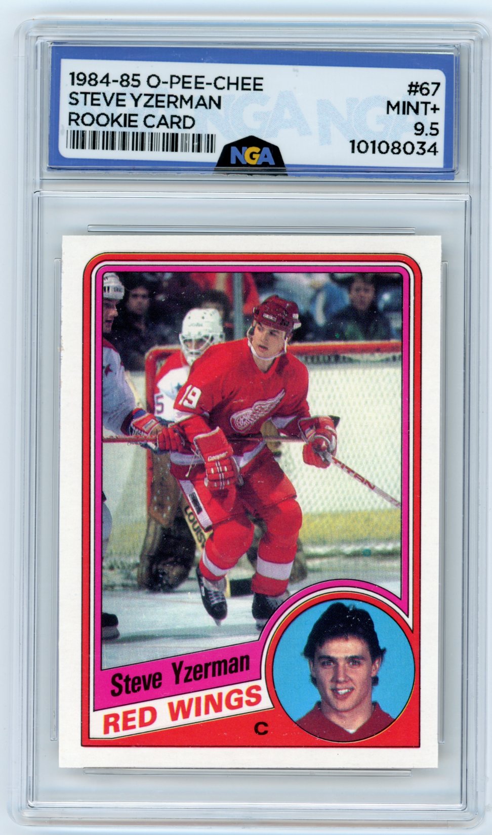 1984-85 Topps #49 Steve Yzerman NGA 9.5