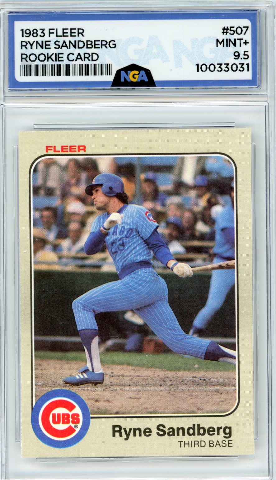 1983 Fleer #507 Ryne Sandberg NGA 9.5