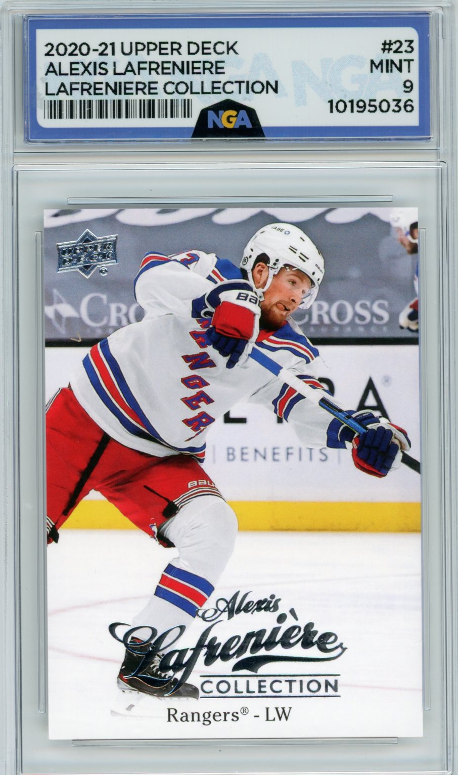 2020-21 Upper Deck Alexis Lafreniere Collection #23 Alexis Lafreniere NGA 9