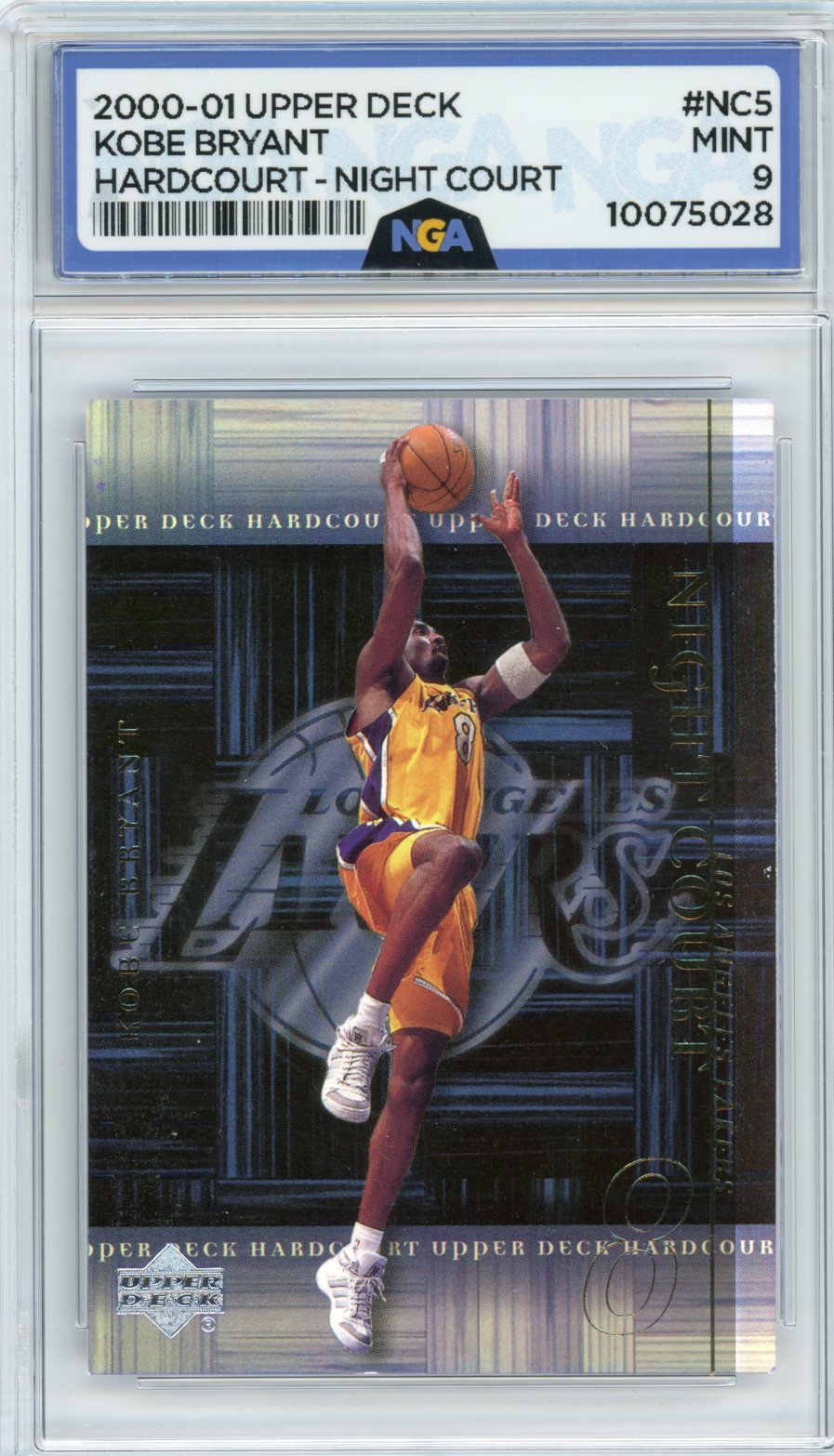 2000-01 Upper Deck Hardcourt #NC5 Kobe Bryant Night Court NGA 9