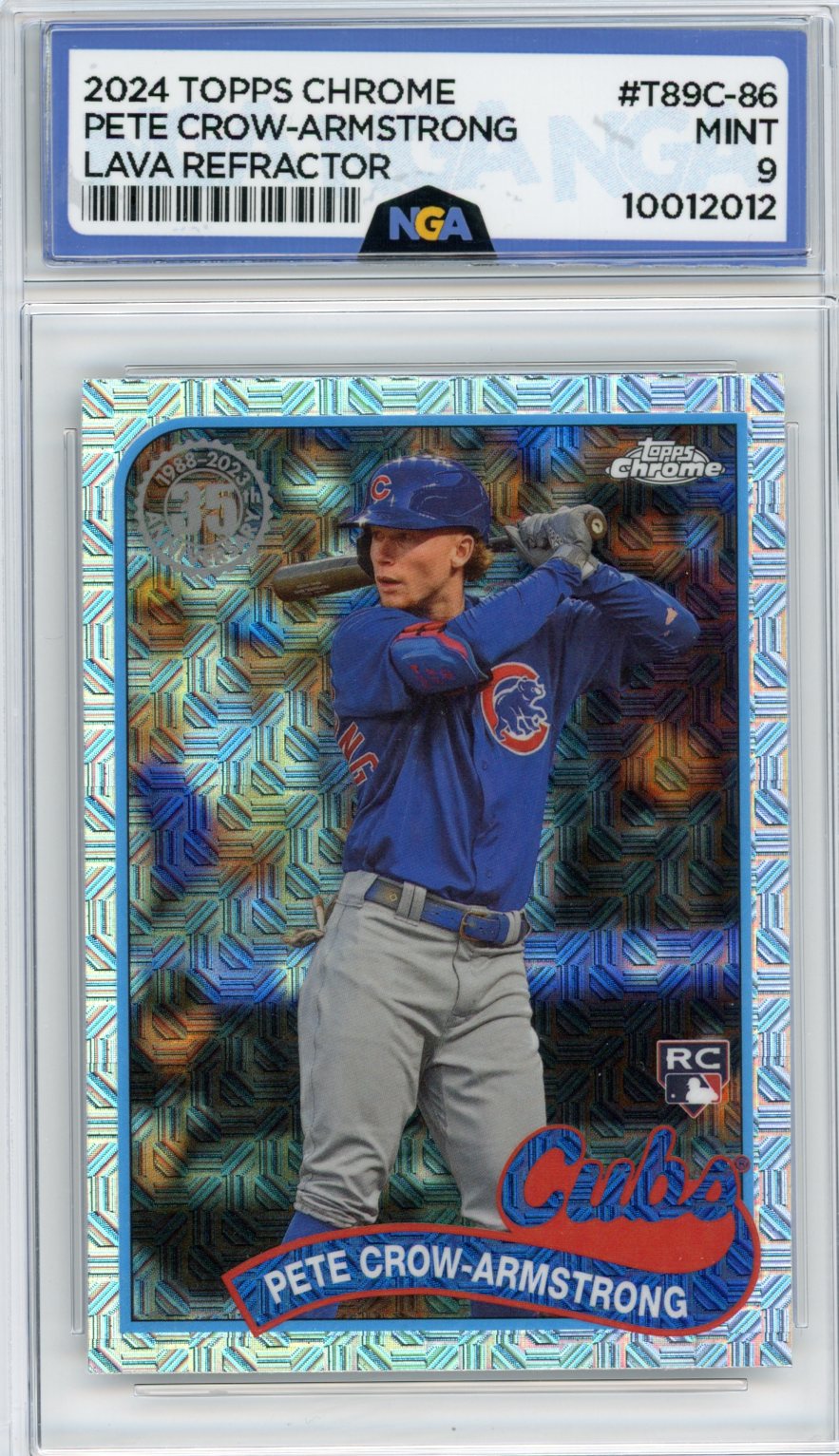 2024 Topps #T89C-86 Pete Crow-Armstrong 1989 35th Anniversary Chrome NGA 9