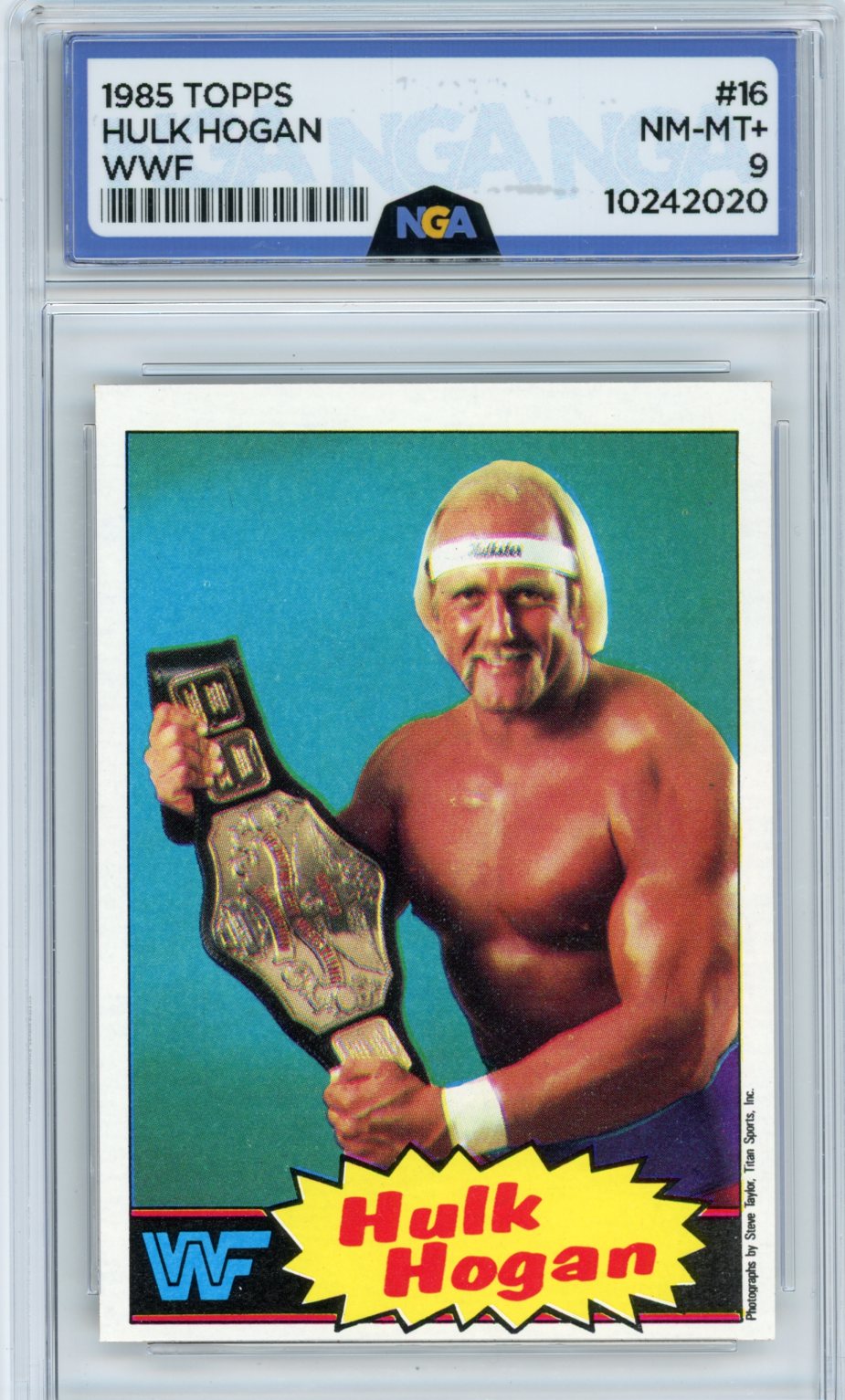 1985 Topps WWF Pro Wrestling Stars #16 Hulk Hogan NGA 9