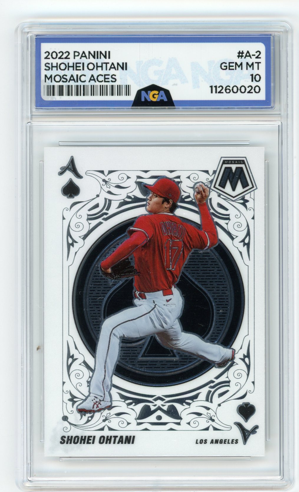 2022 Panini Mosaic #A-2 Shohei Ohtani Aces NGA 10