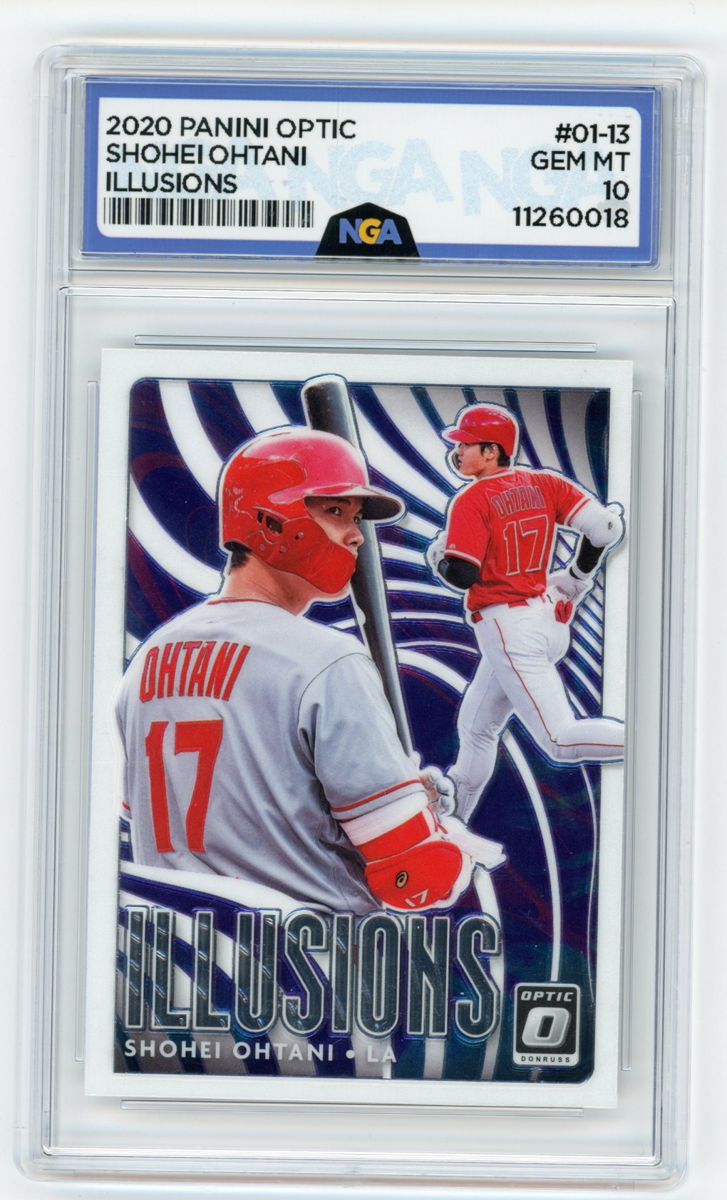 2020 Donruss Optic #OI-13 Shohei Ohtani Optic Illusions NGA 10