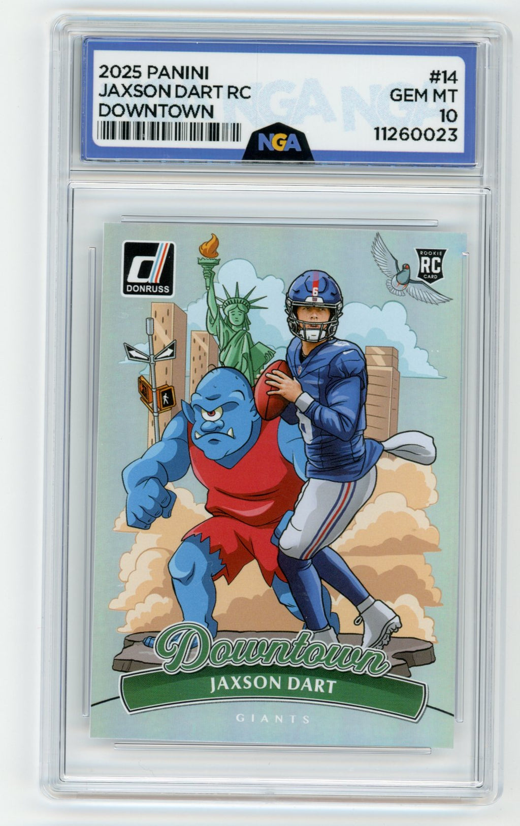2025 Donruss #14 Jaxson Dart Downtown! NGA 10