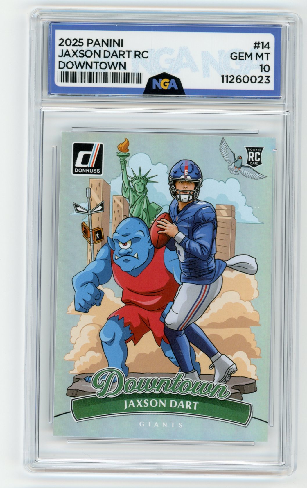 2025 Donruss #14 Jaxson Dart Downtown! NGA 10