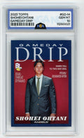 2023 Topps Big League #GD-14 Shohei Ohtani Game Day Drip Gold Foil NGA 10