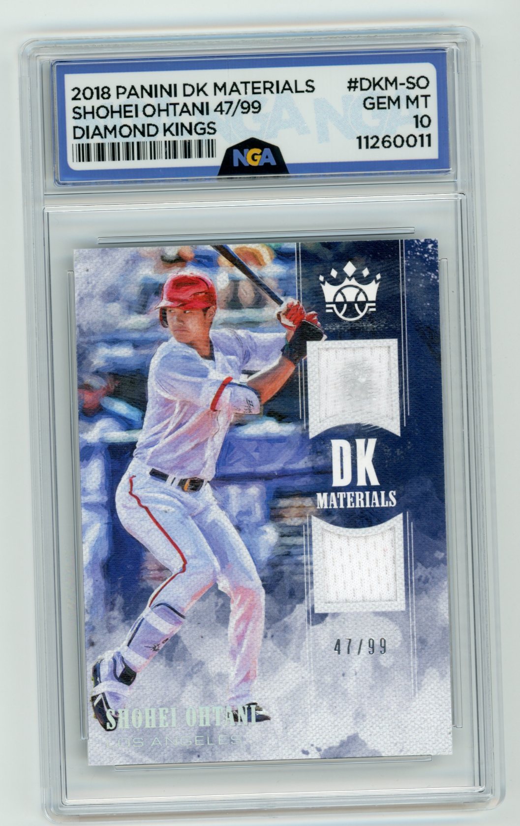 2018 Panini Diamond Kings #DKM-SO Shohei Ohtani DK Materials 47/99 NGA 10
